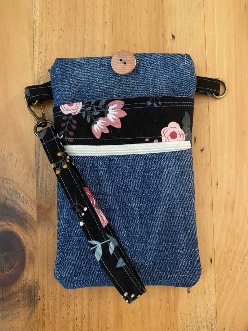 Handytasche Iphone 12 11 Android Wiederverwendet Jeans Kleingeld von MKMountainthreads