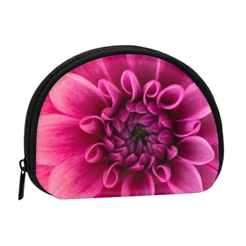 Bunte Streifen Kleine Münze Geldbörse Mini Brieftasche Pouch Ändern Brieftasche Münzfach für den täglichen Gebrauch und Geschenke, Pink Dahlia, Einheitsgröße, Dry Bag von MKNAZ