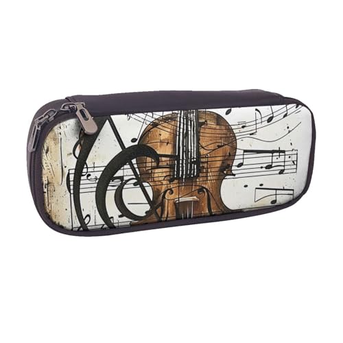 Federmäppchen aus PU-Leder für den Außenbereich, Motiv: Vogelhaus, für Mädchen, Jungen, Schule, Studenten, Musik, Einheitsgröße, Schulranzen von MKNAZ