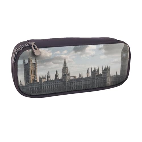 Federmäppchen aus PU-Leder für den Außenbereich, Motiv: Vogelhaus, für Mädchen, Jungen, Schule, Studenten, london, Einheitsgröße, Schulranzen von MKNAZ