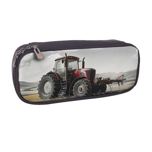 Federmäppchen aus PU-Leder mit Meeresblick-Motiv, für Mädchen, Jungen, Schule, Studenten, Traktor Landwirtschaft Tranquil, Einheitsgröße, Schulranzen von MKNAZ