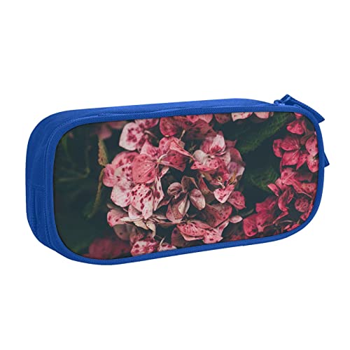 Federmäppchen mit dreieckiger Blume für Mädchen und Jungen, großes Fassungsvermögen, doppellagig, Stifteetui & Make-up-Tasche für Studenten, Künstler, Schule, Büro, College, blau, Einheitsgröße, von MKNAZ