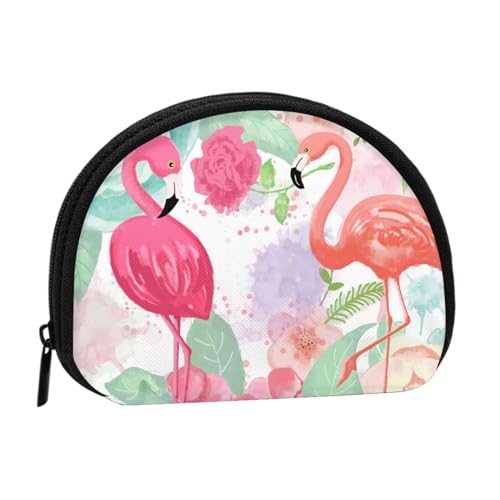 Kleine Geldbörse mit amerikanischer Flagge, Adler, Mini-Geldbörse, Münzfach für den täglichen Gebrauch und Geschenke, Pink Flamingos, Einheitsgröße, Dry Bag von MKNAZ