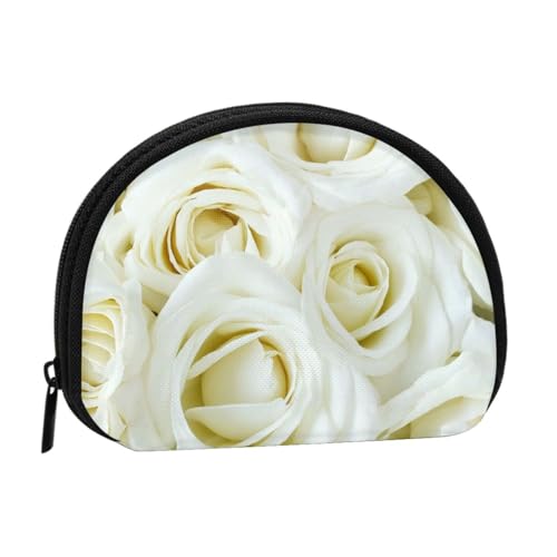 Kleine Geldbörse mit amerikanischer Flagge, Adler, Mini-Geldbörse, Münzfach für den täglichen Gebrauch und Geschenke, white rose, Einheitsgröße, Dry Bag von MKNAZ