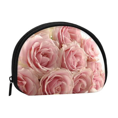 Kleine Geldbörse mit rosa Rosen, Mini-Geldbörse, Münzfach für den täglichen Gebrauch und Geschenke, Rosa Rosen, Einheitsgröße, Dry Bag von MKNAZ