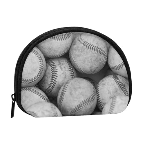 Kleine Münzbörse mit rosa Kirschblumen, Mini-Geldbörse, Münzfach für den täglichen Gebrauch und Geschenke, Cool Grey Baseball, Einheitsgröße, Dry Bag von MKNAZ