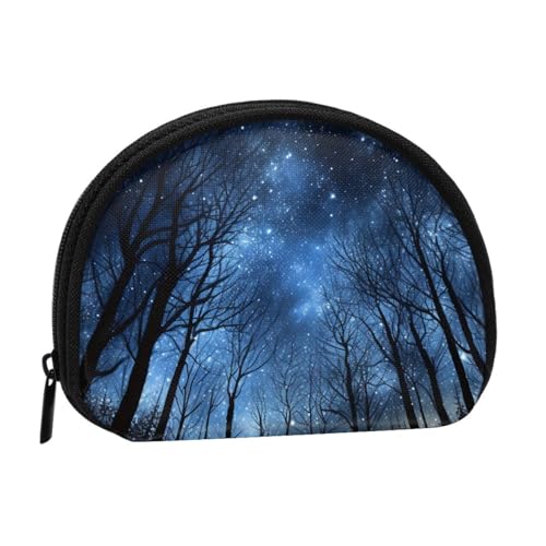 Kleines Münzfach mit Sternenhimmel-Aufdruck, Mini-Geldbörse, Kleingeldtasche, Münzfach für den täglichen Gebrauch und als Geschenk, Schwarz , Einheitsgröße, Münztasche von MKNAZ