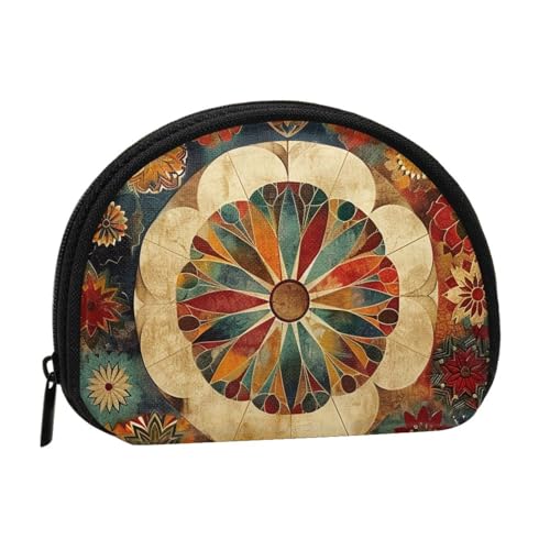 Kleines Münzfach mit altem Medaillon-Motiv, kleine Geldbörse, Kleingeldtasche, Münzfach für den täglichen Gebrauch und als Geschenk, Schwarz , Einheitsgröße, Münztasche von MKNAZ