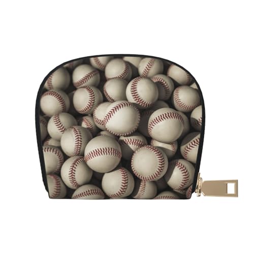 MKNAZ Baseball-bedrucktes Leder-Kartenetui für Männer und Frauen, Kartenetui, Organizer-Tasche mit Reißverschluss, weiß, Einheitsgröße, Modern MKNAZ Baseball-bedrucktes Leder-Kartenetui für Männer und Frauen, Kartenetui, Organizer-Tasche mit Reißverschluss, weiß, Einheitsgröße, Modern von MKNAZ