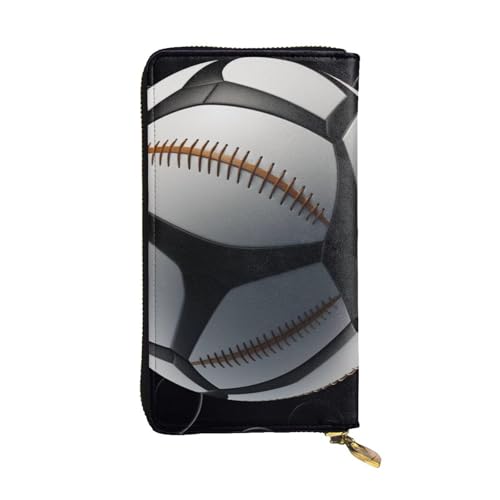 MKNAZ Langes Portemonnaie für Männer und Frauen, Leder, mit 12 Kartenfächern, Schwarz , Einheitsgröße, Modern von MKNAZ