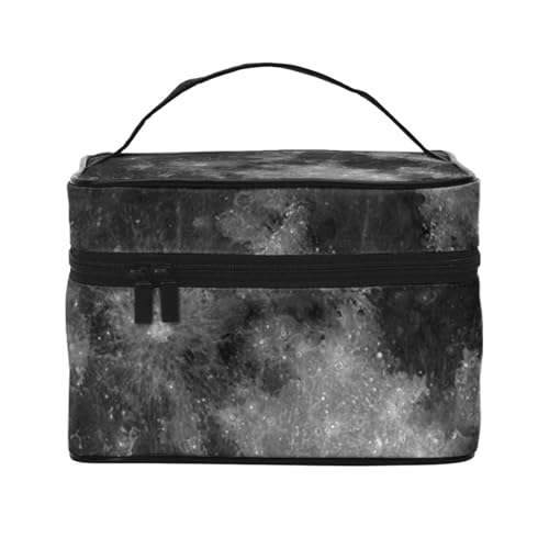 Moon Reise-Make-up-Tasche, tragbare Kosmetiktasche für Damen und Mädchen, stilvoll und geräumig, Moon, Einheitsgröße von MKNAZ