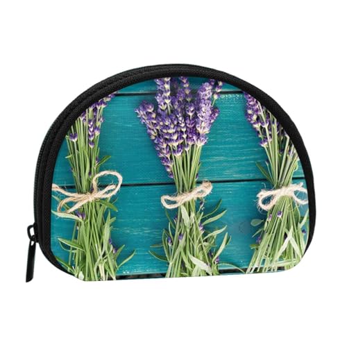 Norwegen Islands Kleine Geldbörse Mini Wallet Pouch Change Wallet Coin Pocket für den täglichen Gebrauch und Geschenke, Blumensträuße in Violett, Einheitsgröße, Dry Bag von MKNAZ