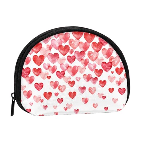 Norwegen Islands Kleine Geldbörse Mini Wallet Pouch Change Wallet Coin Pocket für den täglichen Gebrauch und Geschenke, Falling Red Hearts, Einheitsgröße, Dry Bag von MKNAZ