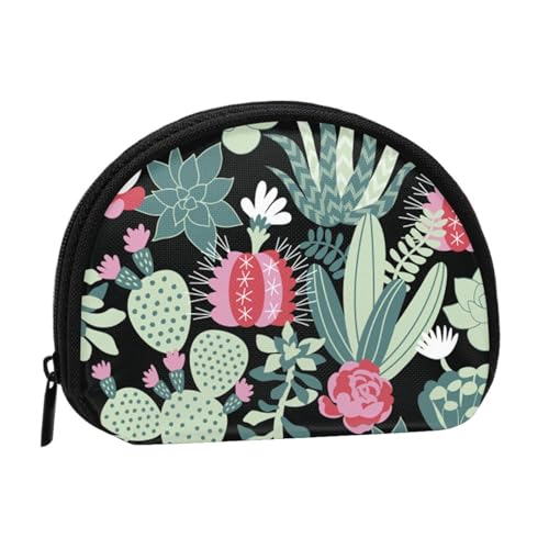 Spa Village of Floral Wasser Bad Salz Kerzen Kleine Münzbörse Mini Brieftasche Beutel Kleingeld Geldbörse Münzfach für den täglichen Gebrauch und Geschenke, cactus, Einheitsgröße, Dry Bag von MKNAZ