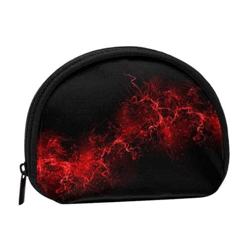 Süße Papagei Kleine Geldbörse Mini Brieftasche Pouch Change Wallet Coin Pocket für den täglichen Gebrauch und Geschenke, Explosion Burst Rot Schwarz, Einheitsgröße, Dry Bag von MKNAZ