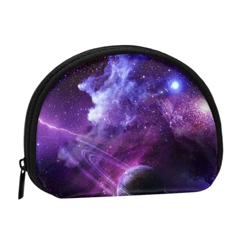 Weihnachten Schneemann Kleine Münzbörse Mini Brieftasche Pouch Change Wallet Coin Pocket für den täglichen Gebrauch und Geschenke, Galaxy Sky, Einheitsgröße, Dry Bag von MKNAZ