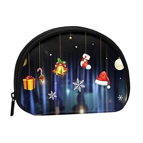 Weihnachten Schneemann Kleine Münzbörse Mini Brieftasche Pouch Change Wallet Coin Pocket für den täglichen Gebrauch und Geschenke, Weihnachtssocken Xmas Party, Einheitsgröße, Dry Bag von MKNAZ