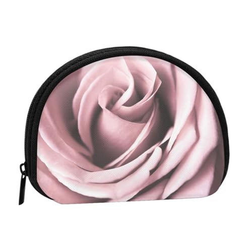 Weiße blaue Gänseblümchen-kleine Münzbörse Mini-Geldbörse Beutel Kleingeldbörse Münzfach für den täglichen Gebrauch und Geschenke, Rose Nahaufnahme, Einheitsgröße, Dry Bag von MKNAZ