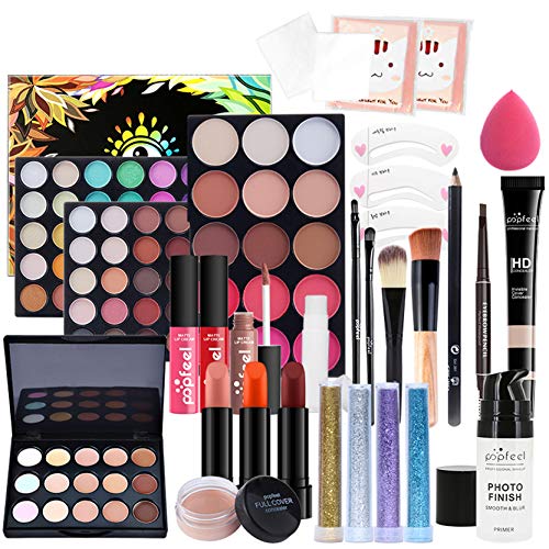 27St Schminkkasten Make-Up Set, Professionelles Kosmetische Schmink Set mit Lidschatten Lippengloss Rouge Concealer Usw, Multifunktions Kosmetik Produkte Set für Teenager-Mädchen Frauen#1 von MKNZOME