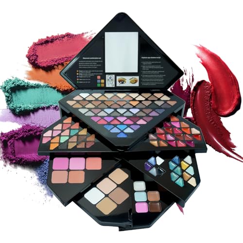 MKNZOME 130 Farben Lidschatten Palette Bunt, Glitter Hochpigmentiert Professional Makeup Ultimate Shadow Palette Langlebig Wasserdicht von MKNZOME