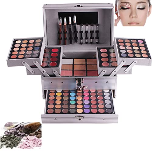 MKNZOME 132 Farben Lidschatten Makeup Paletten Multifunktionale Make-up-Set mit Concealer, Blush Rouge, Pressed Powder - Pulver Augenschatten Make Up Etui Box-Set ​Mädchen Kosmetik Adventkalender Dame von MKNZOME