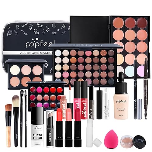 24St Schminkkasten Make-Up Set, Professionelles Kosmetische Schmink Set mit Lidschatten Lippengloss Rouge Concealer Usw, Multifunktions Kosmetik Produkte Set für Teenager-Mädchen Frauen#3 von MKNZOME