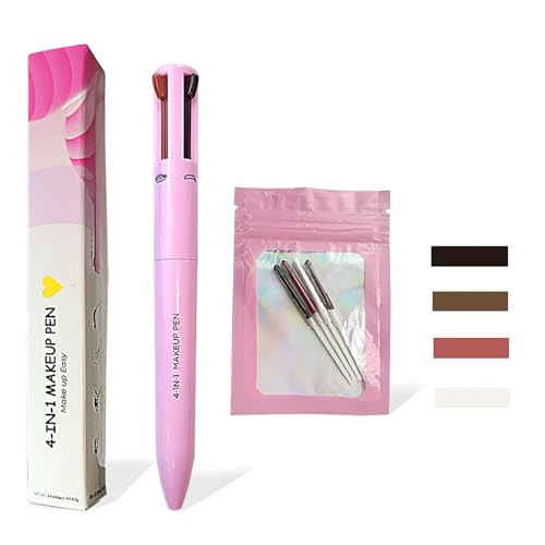 MKNZOME 4 in 1 Makeup Pen, Highlighter Stick, Eyeliner Stift, Makeup Lip Liner, Eyebrow Pencil, Augen Make-up, Wasserfest, Hochpigmentierter, Langanhaltendes, 1 Makeup Pen + 1 Ersatzmine von MKNZOME