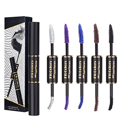 MKNZOME 5 Farbe Mascara Set, 3D Faser Wimperntusche, Wasserfeste langlebige Volumizing Curling Verlängerung, falschem Wimperneffekt für charmante Augen Make-up, Bunte Mascara Geschenk Set für Frauen#2 von MKNZOME