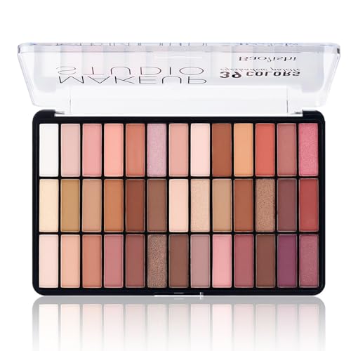 MKNZOME Lidschatten Palette, 39 Farben Lidschattenpalette Make up Matt Nude und Schimmernde, Wasserdicht Langanhaltend, Hochpigmentiert, Für Urlaubs und Alltags Make Up#1 von MKNZOME