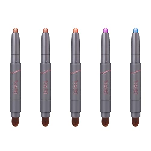 MKNZOME Professionelles Makeup Augenstift Set,5 Farben Wasserdicht Matte Lidschatten Stift Set Eyeshadow Stick Langanhaltend Augen Schminke Geschenk für Frauen Mädchen von MKNZOME