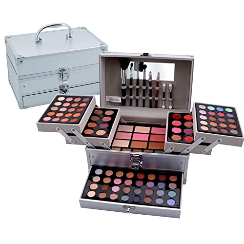 MKNZOME Schminkkasten Make-Up Set, Professionelles Kosmetische Schmink Set mit Lidschatten Lippengloss Rouge Concealer Usw, Multifunktions Kosmetik Produkte Set für Teenager-Mädchen Frauen#4 von MKNZOME