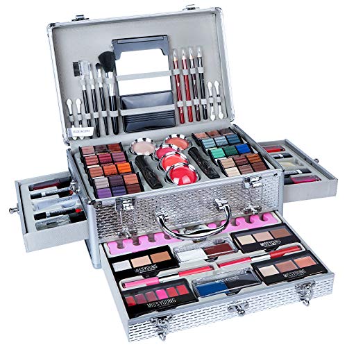 Professionelles Make-up Sets, MKNZOME Schminkkoffer Multifunktions Schminke Kit Damen Schminkset Makeup Paletten Kosmetik Lidschatten Lipgloss Geburtstags Weihnachten Geschenkset von MKNZOME