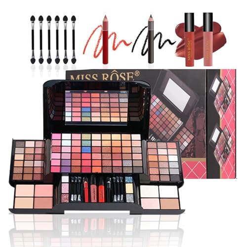 Professionelles Make-up Sets, MKNZOME Schminkkoffer Schminke Set Damen Schminkset Makeup Paletten Kosmetik Lidschatten Lipgloss Geburtstags Weihnachten Geschenkset von MKNZOME