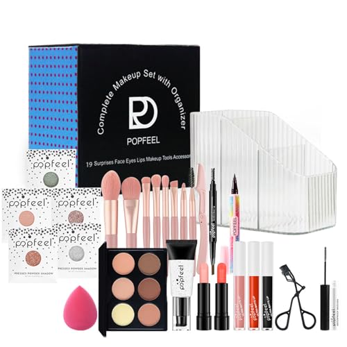 Professionelles Make-up Sets, MKNZOME Schminkkoffer Schminke Set Damen Schminkset Makeup Paletten Kosmetik Lidschatten Lipgloss Geburtstags Weihnachten Geschenkset von MKNZOME