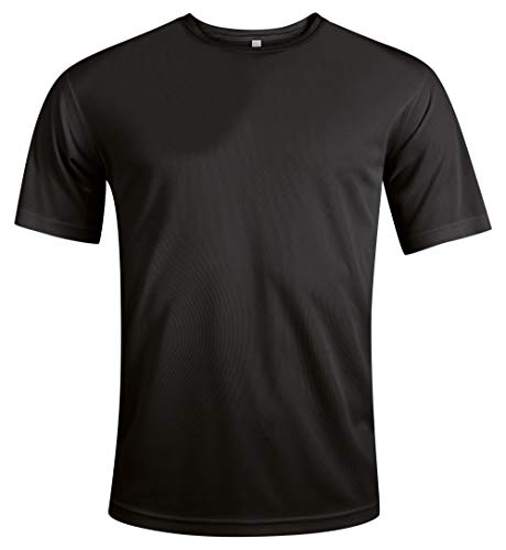 MKR Schnell trocknendes, atmungsaktives, kühlendes Kurzarm-Sport-T-Shirt mit UV-Schutzfaktor 40+, Schwarz , 58 MKR Schnell trocknendes, atmungsaktives, kühlendes Kurzarm-Sport-T-Shirt mit UV-Schutzfaktor 40+, Schwarz , 58 von MKR