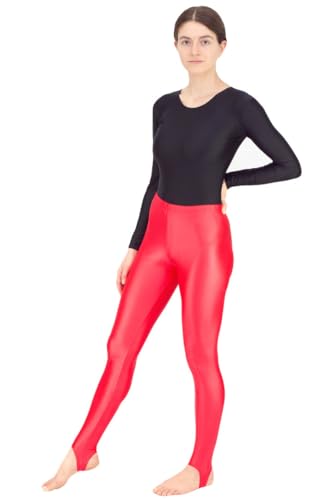 ML-Sport24 Damen Wetlook Leggings mit Steg glänzend Stretch Shiny 80% Polyamid 20% Elasthan, XXL, Schwarz von ML-Sport24