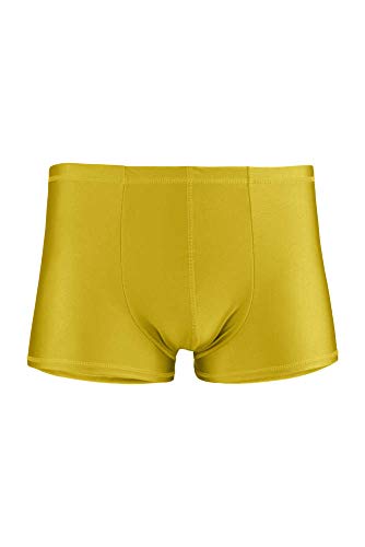 ML-Sport24 Herren Boxer Slip Boxershort, glänzend, Stretch, 80% Polyamid 20% Elasthan, M, Gold von ML-Sport24