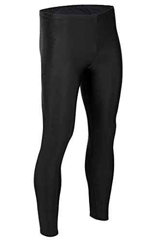 ML-Sport24 Herren Leggings matt Stretch 80% Polyamid 20% Elasthan, XL, Schwarz von ML-Sport24