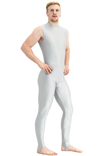 ML-Sport24 Herren Leggings mit Fußsteg glänzend Stretch Shiny 80% Polyamid 20% Elasthan, XXL, Schwarz von ML-Sport24