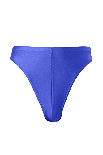 ML-Sport24 Herren String Slip, Tanga, glänzend, Stretch, 80% Polyamid 20% Elasthan, L, Royalblau von ML-Sport24