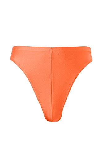 ML-Sport24 Herren String Slip, Tanga, glänzend, Stretch, 80% Polyamid 20% Elasthan, XL, Orange von ML-Sport24