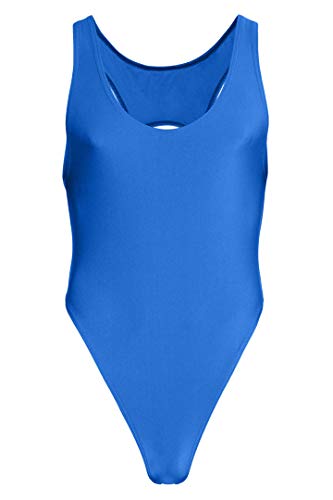 ML-Sport24 Herren Stringbody freier Rücken ohne Ärmel Boxerrücken, Druckverschluss im Schritt, glänzend, stretch, 80% Polyamid 20% Elasthan S, Weiß von ML-Sport24