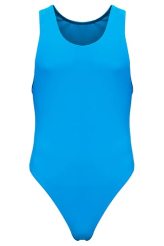 ML-Sport24 Herren Stringbody mit Kragen Frontreißverschluss lange Ärmel, matt, stretch, 80% Polyamid 20% Elasthan S, Anthrazit von ML-Sport24