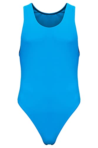 ML-Sport24 Herren Stringbody ohne Ärmel Boxerrücken Druckverschluss im Schritt, matt, Stretch, 80% Polyamid 20% Elasthan XL, Rot von ML-Sport24