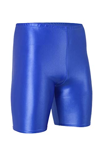 ML-Sport24 Herren Wetlook Radler Kurze Sporthose glänzend Stretch Shiny 80% Polyamid 20% Elasthan, L, Marine von ML-Sport24