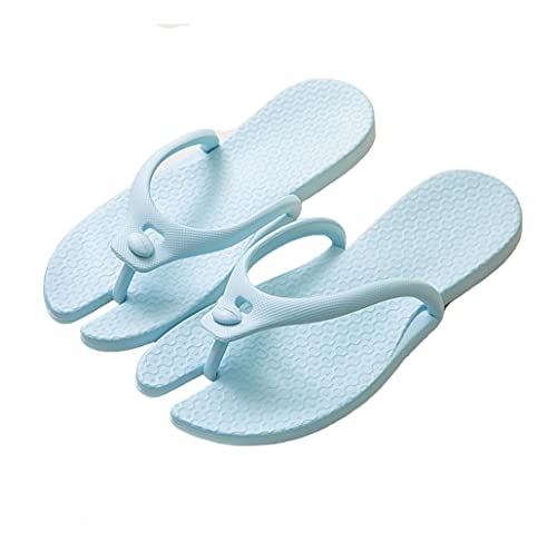 Abnehmbare Flip Flops, Sommer Reise Portable Flip Flops rutschfeste Kunststoff Gummi Flip Flops für Strand Badezimmer Sandalen für Damen und Herren, Blau - blau - Größe: Medium von MLIAN