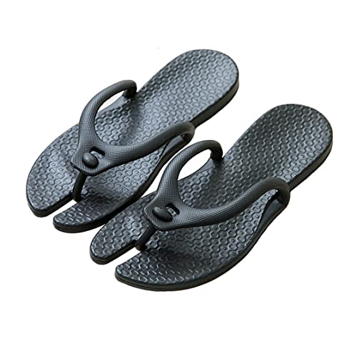 Abnehmbare Flip Flops, Sommer Reise Portable Flip Flops rutschfeste Kunststoff Gummi Flip Flops für Strand Badezimmer Sandalen für Damen und Herren, Schwarz - Schwarz - Größe: Large von MLIAN