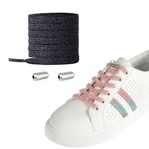 Elastische Schnürsenkel Ohne Binden | Elastische Schnürsenkel kinder Erwachsene - Gummi Schnürsenkel Schuhbänder Schnellverschluss Schnürsenkel Ohne Binden mit Metallkapsel für Sneaker, Laufschuhe von MLLTech