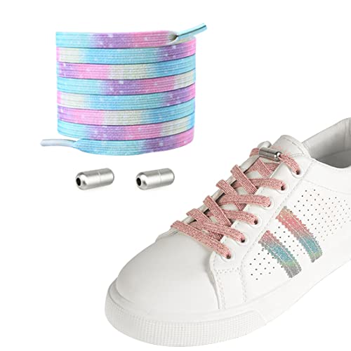 Elastische Schnürsenkel Ohne Binden | Elastische Schnürsenkel kinder Erwachsene - Gummi Schnürsenkel Schuhbänder Schnellverschluss Schnürsenkel Ohne Binden mit Metallkapsel für Sneaker, Laufschuhe von MLLTech