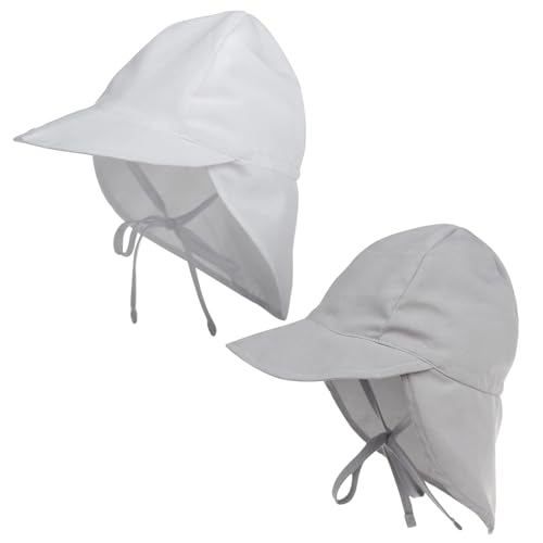 MLPKOI Baby Sonnenhut Kinder Sommermütze Kleinkind Schirmmütze mit Nackenschutz und Bindebändern Mütze, Verstellbarer Sonnenhut für 0 Monate 1.5 Jahre Mädchen Jungen von MLPKOI